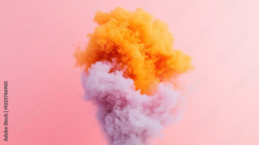 Aufkleber chromatic fusion ethereal color smoke explosion visualizing creative energy - trendsetting digital a