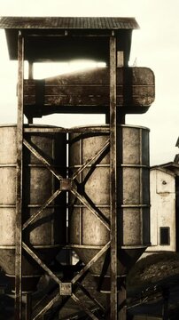Old abandoned Welsh Coal Mine Pit Gear