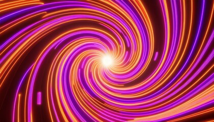 Obraz premium Swirling neon lights creating a colorful vortex