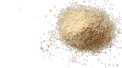 Nutritional yeast pile (deactivated yeast), top view --ar 16:9