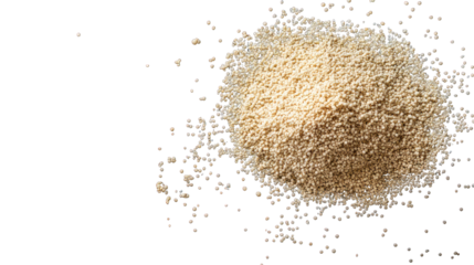 Nutritional yeast pile (deactivated yeast), top view --ar 16:9