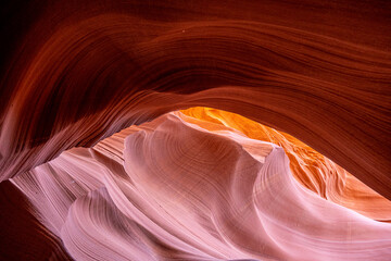 Obraz premium Lower Antelope Canyon natural sandstone rock formation, Page Arizona USA 