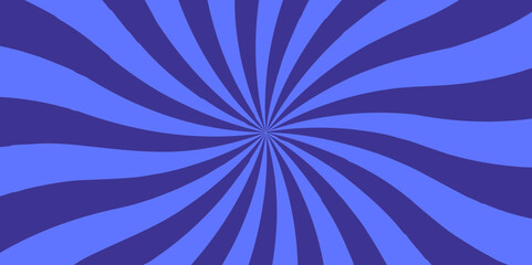 Background sunburst pattern blue design. Vintage sunrays illustration swirl grunge backdrop line. sun beam vector banner design and comic burst gradient concept pattern.	