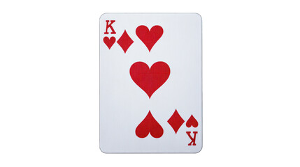 Playing card five of hearts, black background --ar 16:9