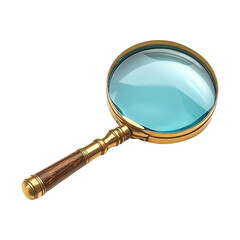 Magnifying glass isolated on transparent background