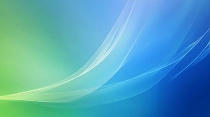 Fototapeta premium A smooth, abstract gradient of green and blue hues creates a calming, serene background with soft flowing lines.
