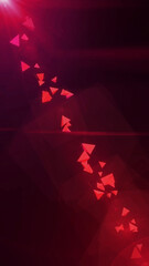 portrait red floating crystals with gradient backgrounds and 3d cubes background
