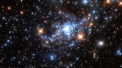 Fototapeta premium Space Surreal Landscape Overview Cluster Star Spacecraft