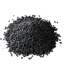 black sesame seeds isolated