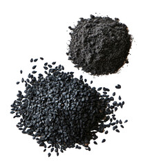 black sesame seeds isolated
