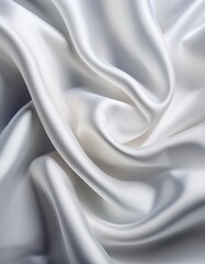 Obraz premium White Silk Fabric Texture with Smooth and Shiny Finish