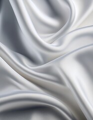 Obraz premium White Silk Fabric Texture with Smooth and Shiny Finish