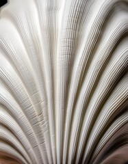  White Seashell Texture with Natural Ridges