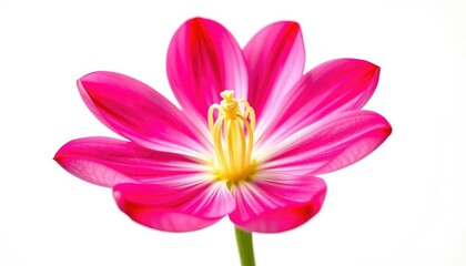 Obraz premium A vibrant single bloom, petals unfurled, against pure white, botany, picture