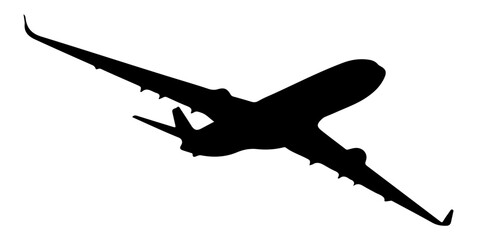 Modern Airplane Silhouette Artwork Design