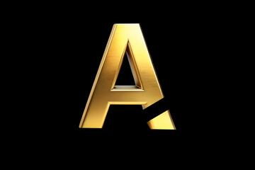 golden letter a logo design isolated on black background luxury, premium, modern branding