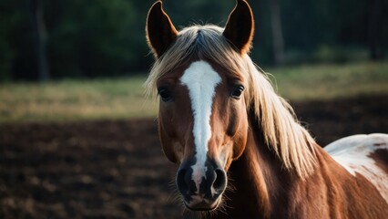 Obraz premium Majestic horse frame in dawn glow