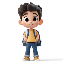 3d cartoon student
