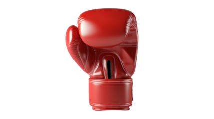 red boxing gloves isolated on white background
