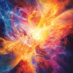 Fototapeta premium AbstractArt Abstract Depiction View Solar Flare Energy