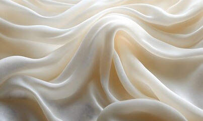 Obraz premium delicate and flowing fabric, showcasing soft folds and a subtle sheen, creating an impression of elegance