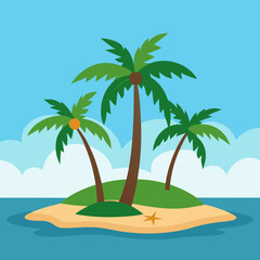 palm trees on the beach