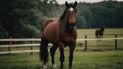 Obraz premium Marvelous Stallion Still during Golden Hour