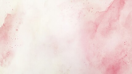 Fototapeta premium Gentle Blush: A dreamy and soft watercolor wash in delicate shades of pink and off-white, creating a serene and artistic background texture.