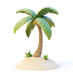 3d cartoon palm tree