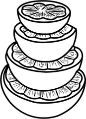 fresh juice orange slice coloring page