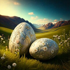 Artistic Decorated Egg, Coloring Easter