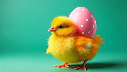 Generated imageAdorable Chick Carrying Easter Eggs