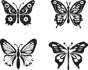 Elegant Butterfly Silhouettes Vector Bundle