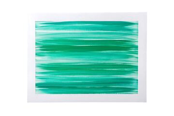 Abstract teal and green horizontal stripes painting