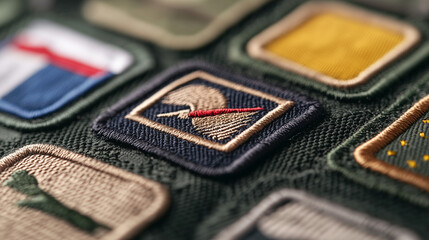Obraz premium A comprehensive guide to military patches and their significance