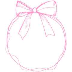 Vintage bow and ribbon frame.