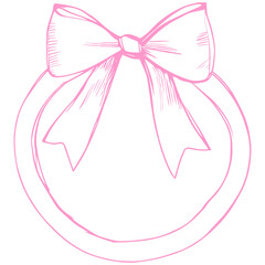 Vintage bow and ribbon frame.