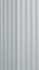 Close-up of a fluted door with a fluffy gray frost and white ribbed glass texture on a soft wavy acrylic reeded surface backdrop