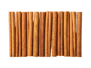 Close up of aromatic cinnamon sticks.