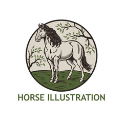 Printhorse, logo, illustration, equine, stallion, mare, foal, mustang, racehorse, gallop, trot, canter, dressage, jumping, rodeo, western, cowboy, ranch, farm, wild horse, silhouette, vector