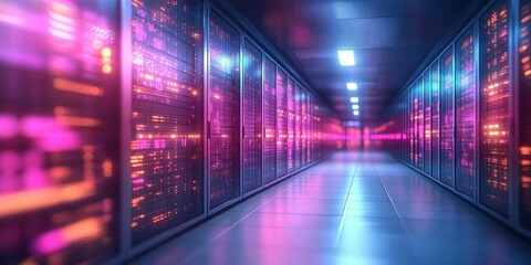 High Performance Server Room with AI Infrastructure and Advanced Networking Systems