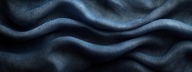 Textured Black Fabric Background Paper for Graphic Design