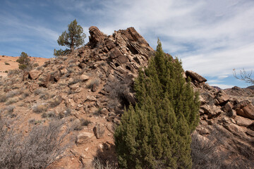 USA Arches National Park on a cloudy spring day