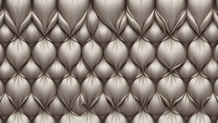 Fototapeta premium Seamless texture featuring an abstract 3D pattern beige floral shapes a soft, luxurious look.