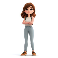 3d cartoon woman