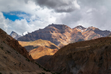 mountain landscape with blue sky