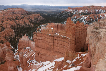 USA Bryce Canyon on a cloudy spring day