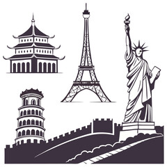 Obraz premium Paris Vector Design Eps Free