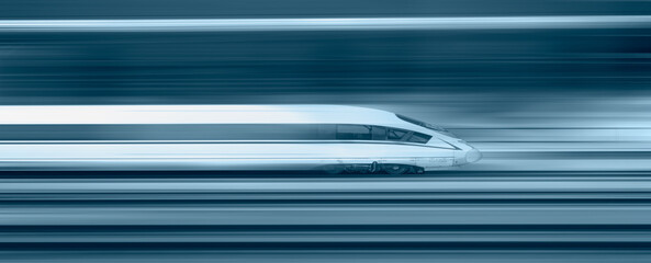 High-speed train of China railway from Luoyang in Beijing, China