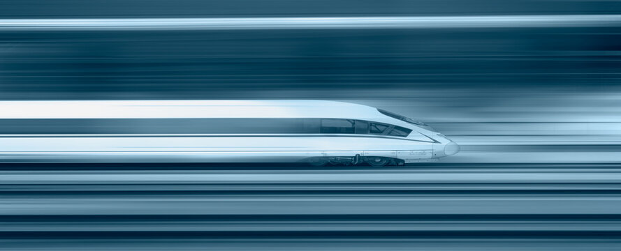 High-speed train of China railway from Luoyang in Beijing, China